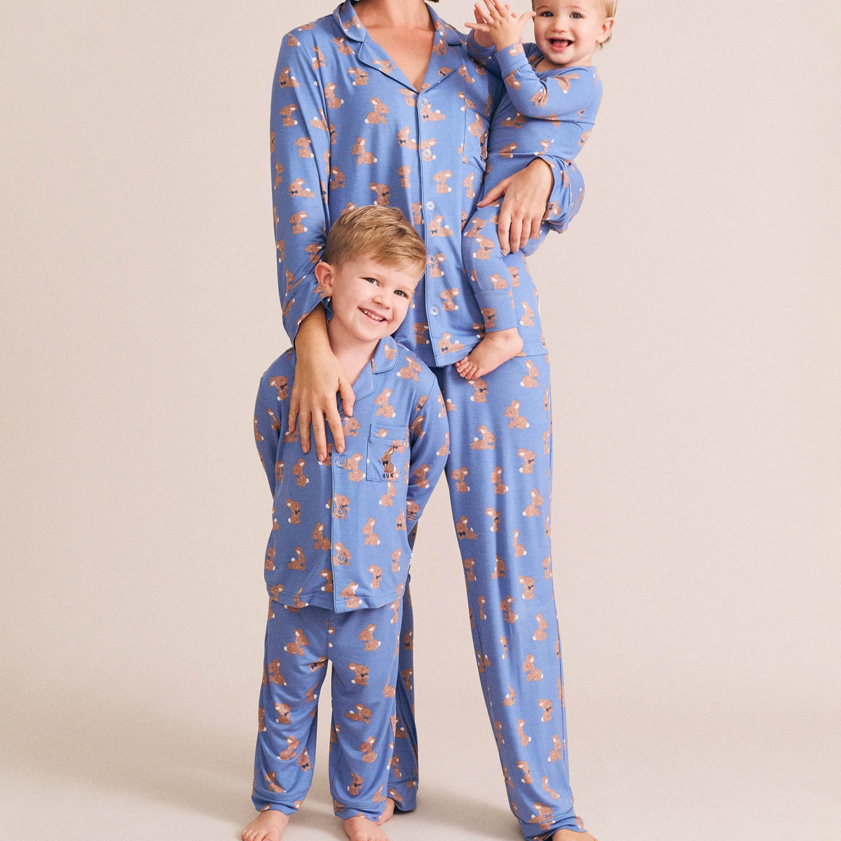 Vintage Blue Bunny PJ Set
