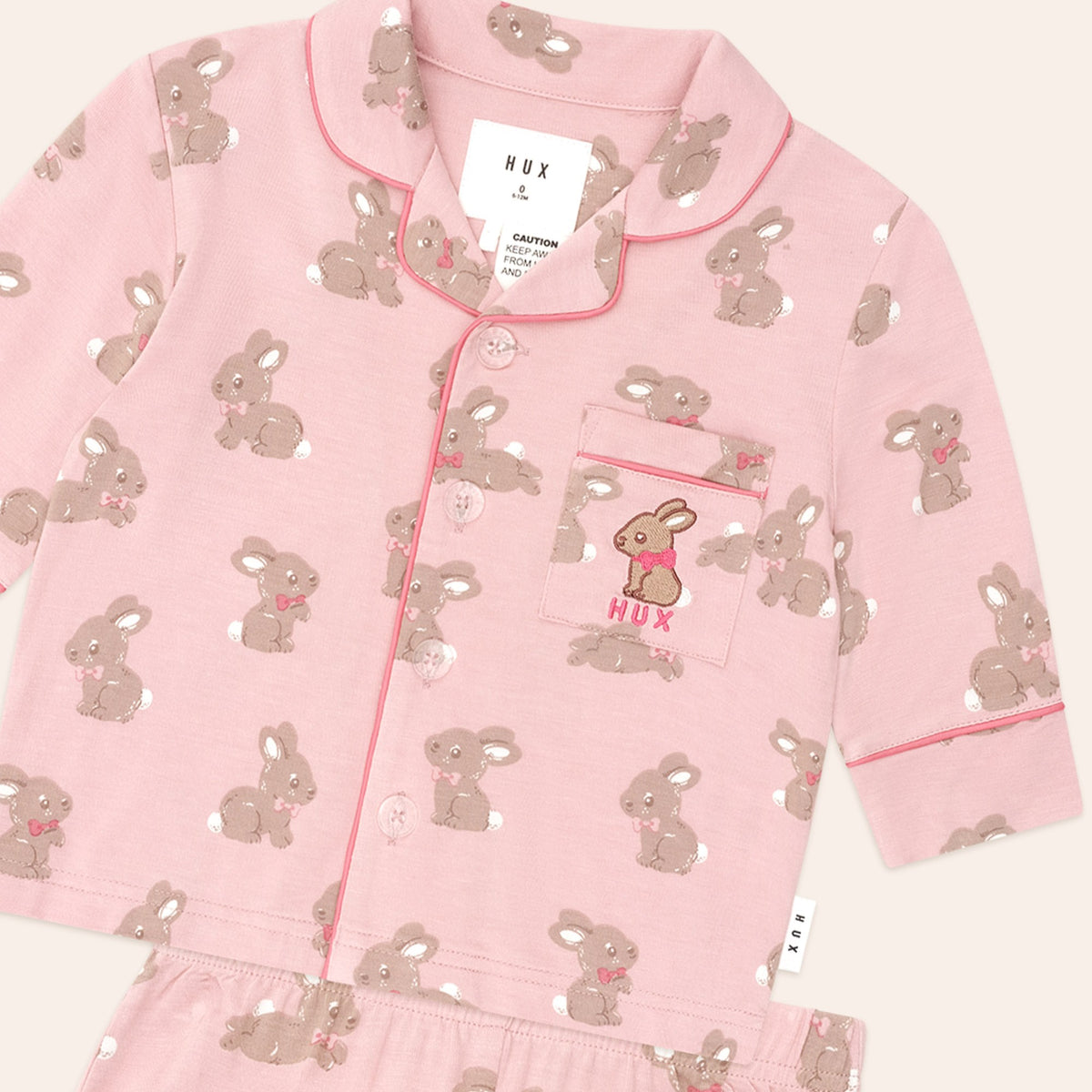 Dusty Pink Bunny PJ Set