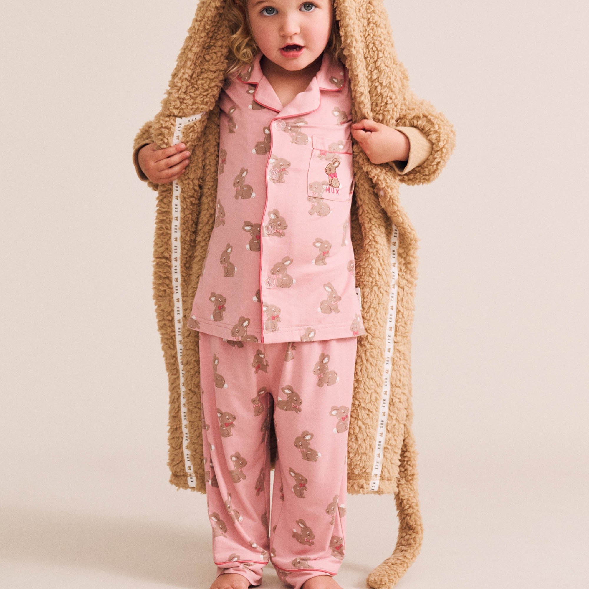 Dusty Pink Bunny PJ Set