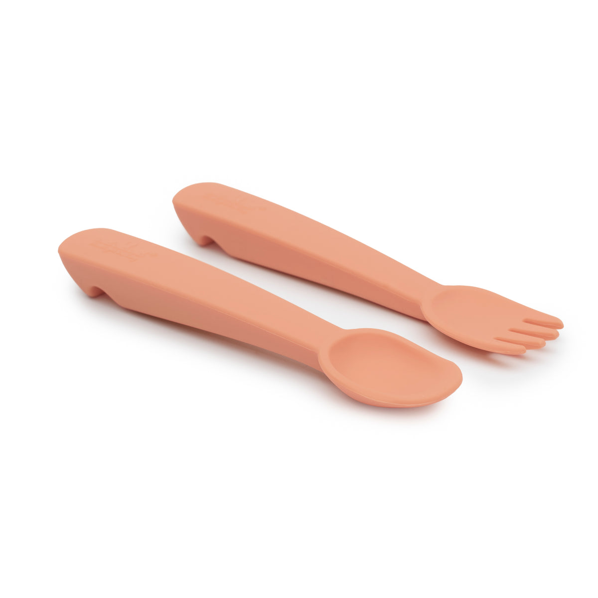 Feedie Fork & Spoon Set (Dark Peach)