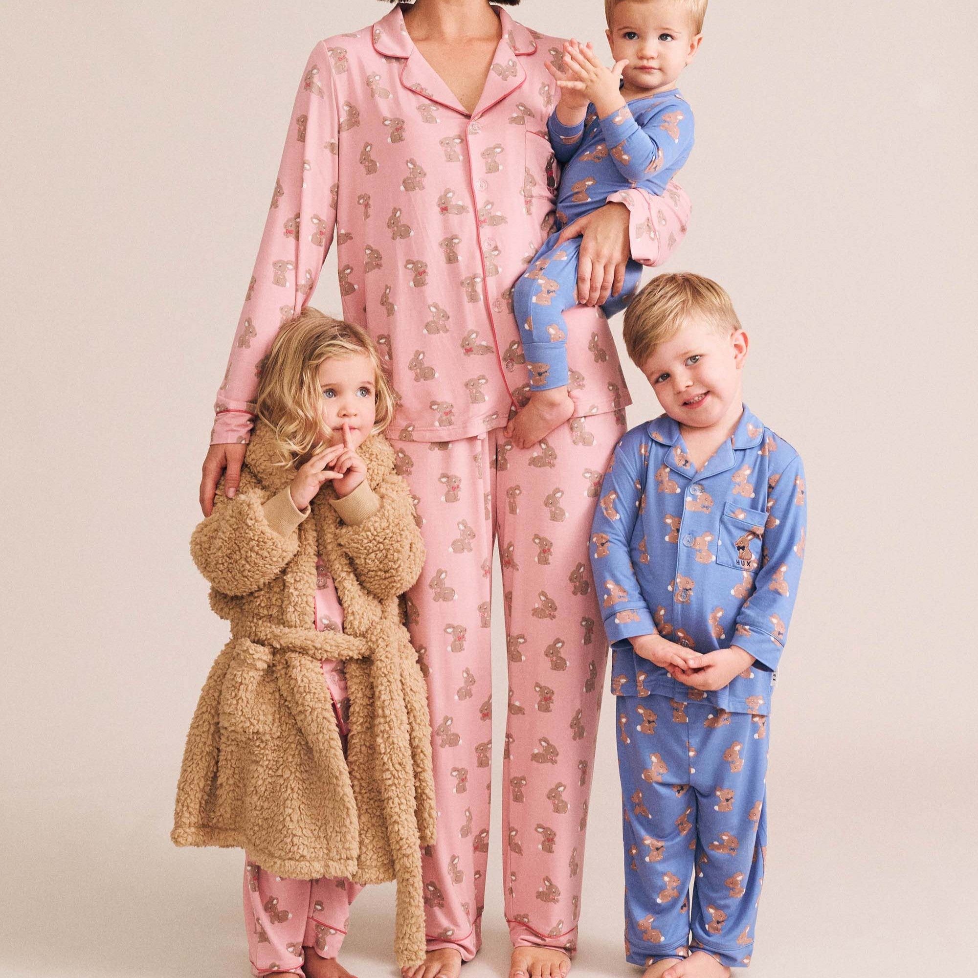 Dusty Pink Bunny Womens PJ Set