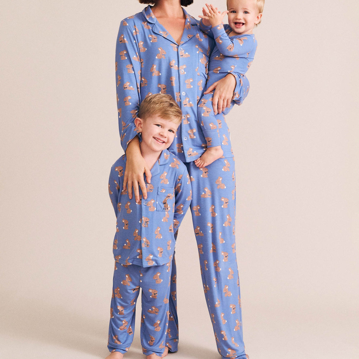 Womens Vintage Blue Bunny PJ Set