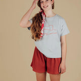 Rust Waffle Wide Fit Short