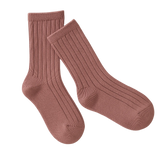 Ribbed Long Socks (Pink)