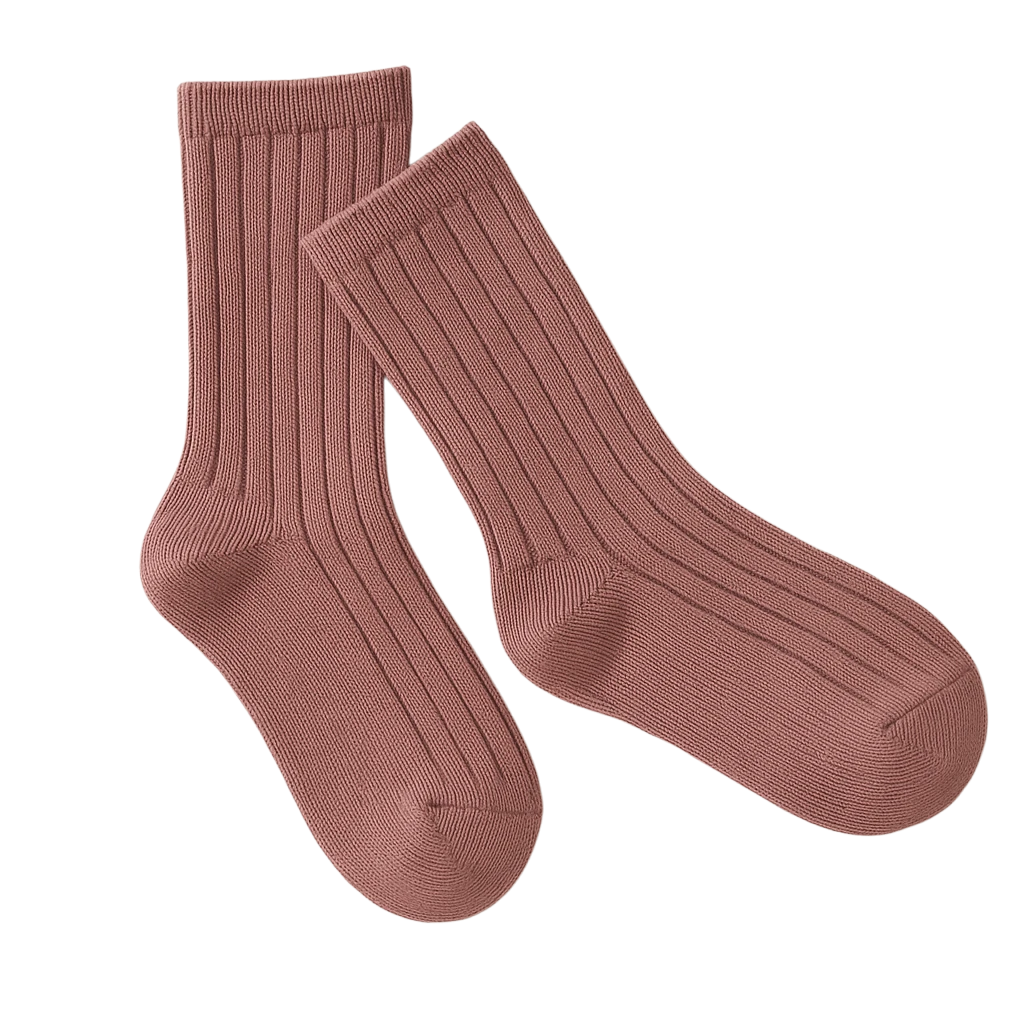 Ribbed Long Socks (Pink)