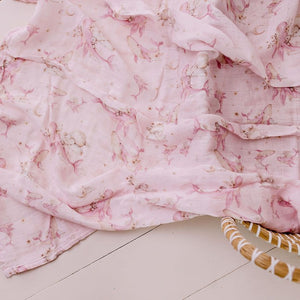 Whimsical Whale Muslin Swaddle