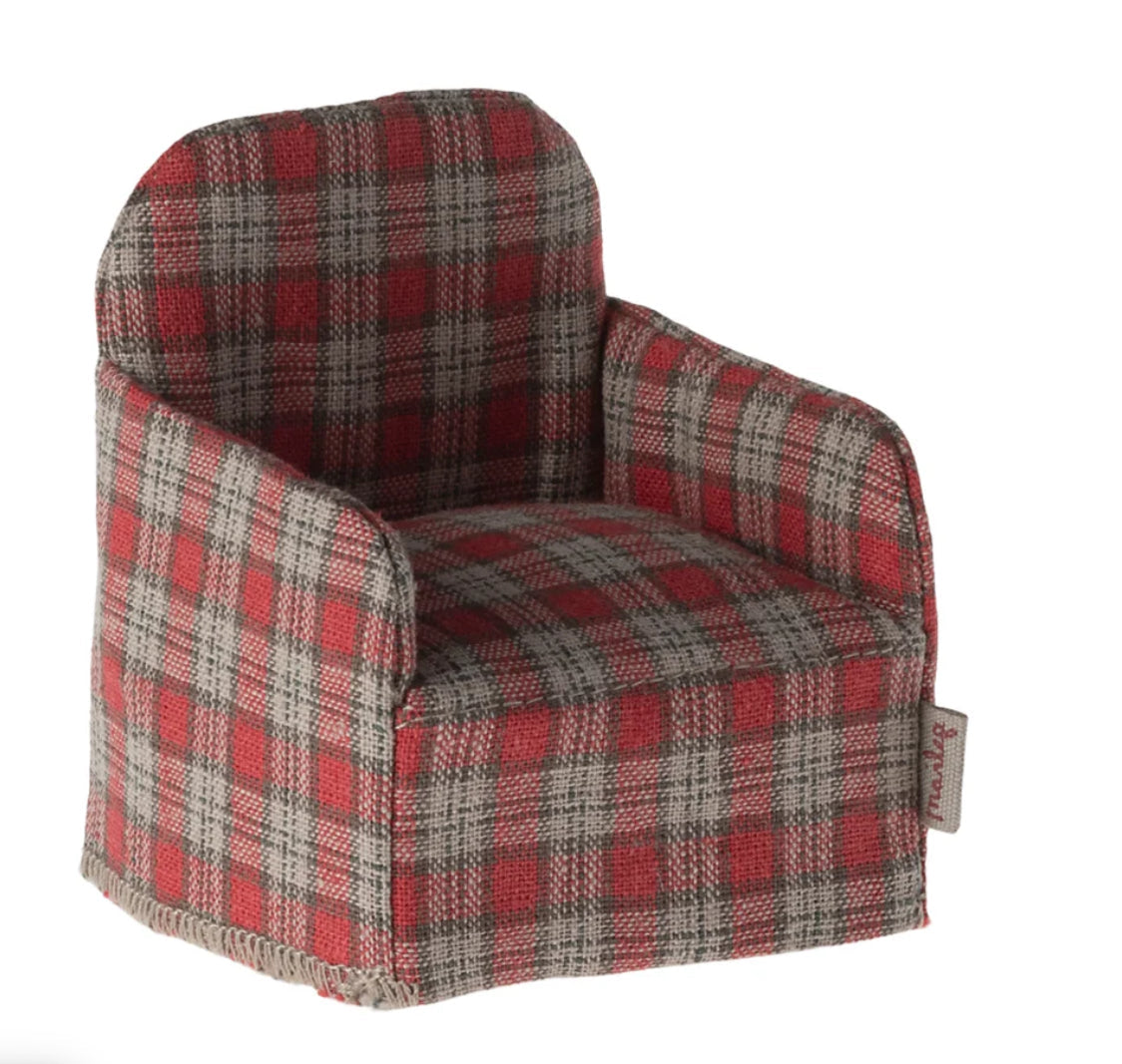 Chair Mouse - Red Checker