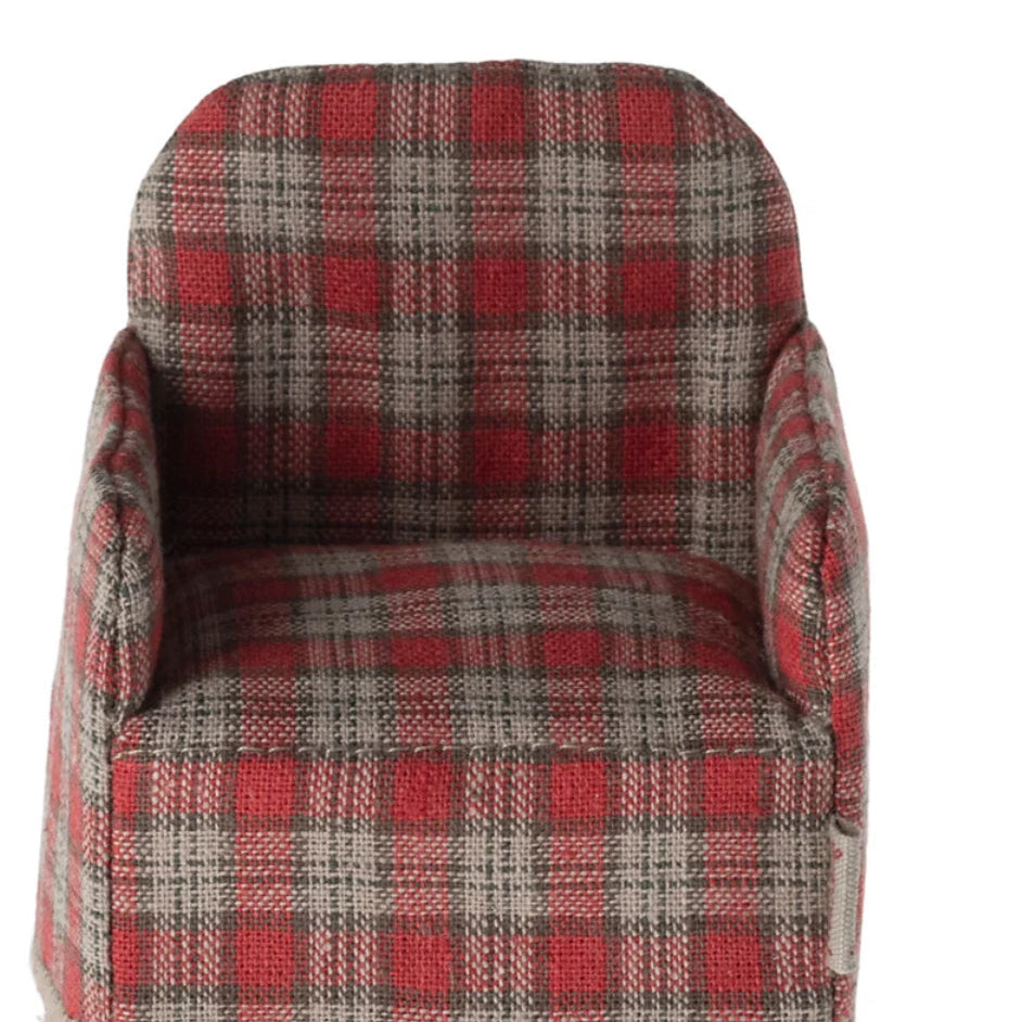 Chair Mouse - Red Checker