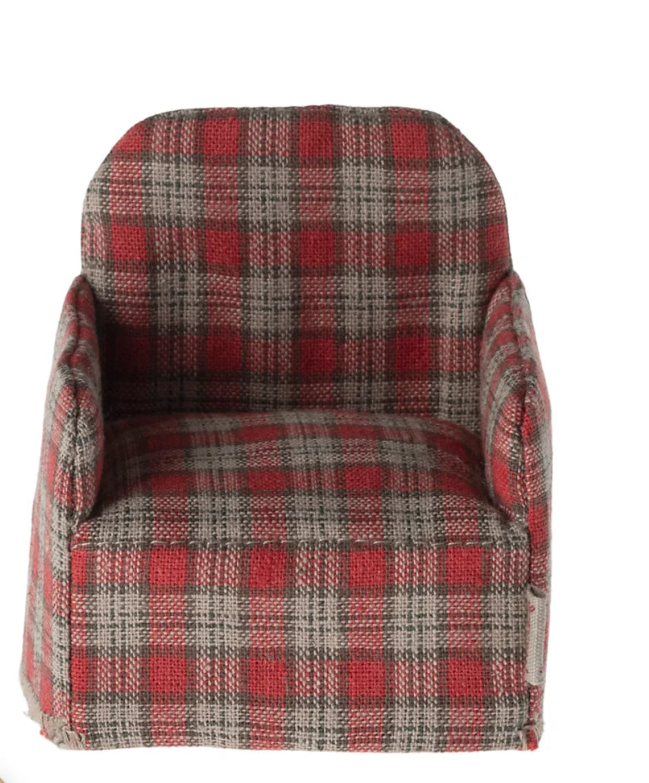 Chair Mouse - Red Checker