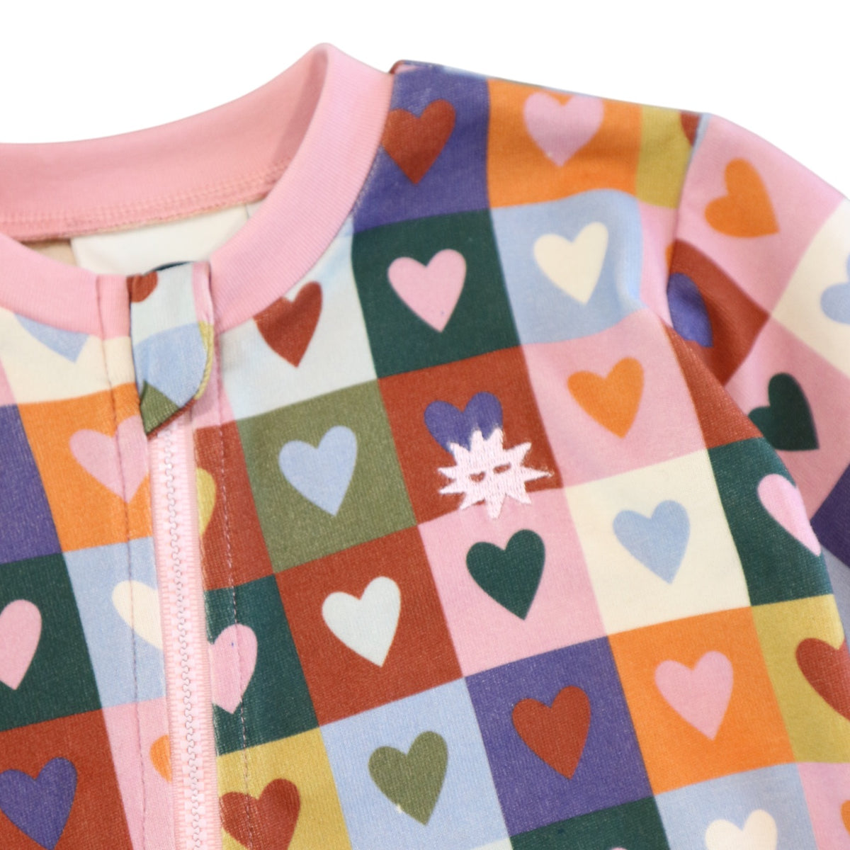 Heart Checkboard Zipsuit