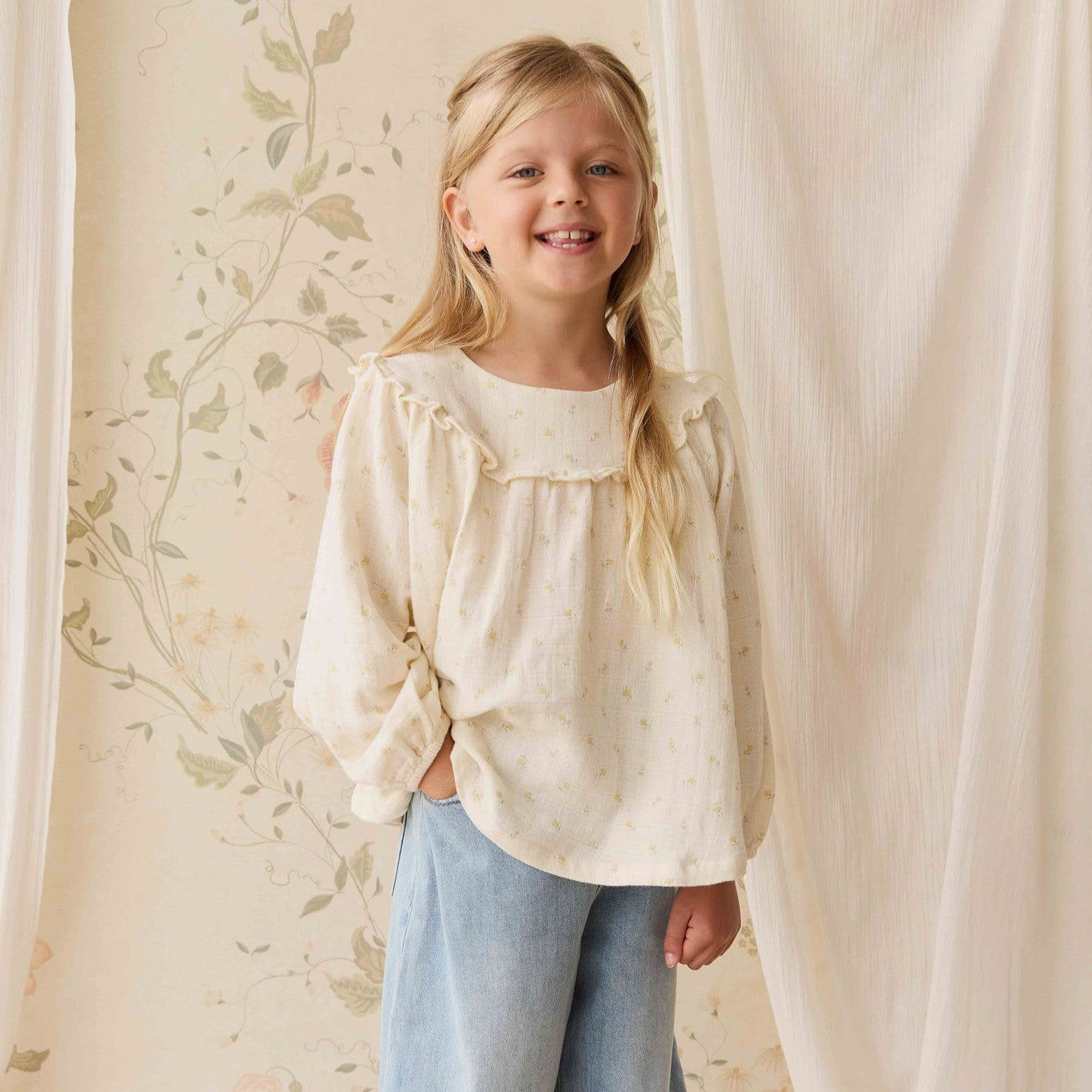 Muslin Amira Blouse (Vintage Ditsy)