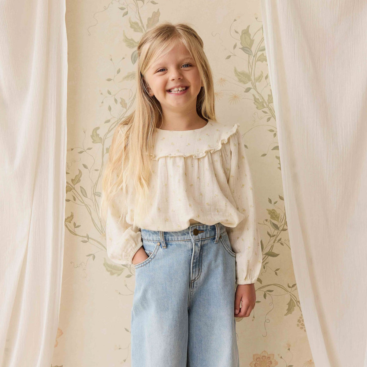 Muslin Amira Blouse (Vintage Ditsy)