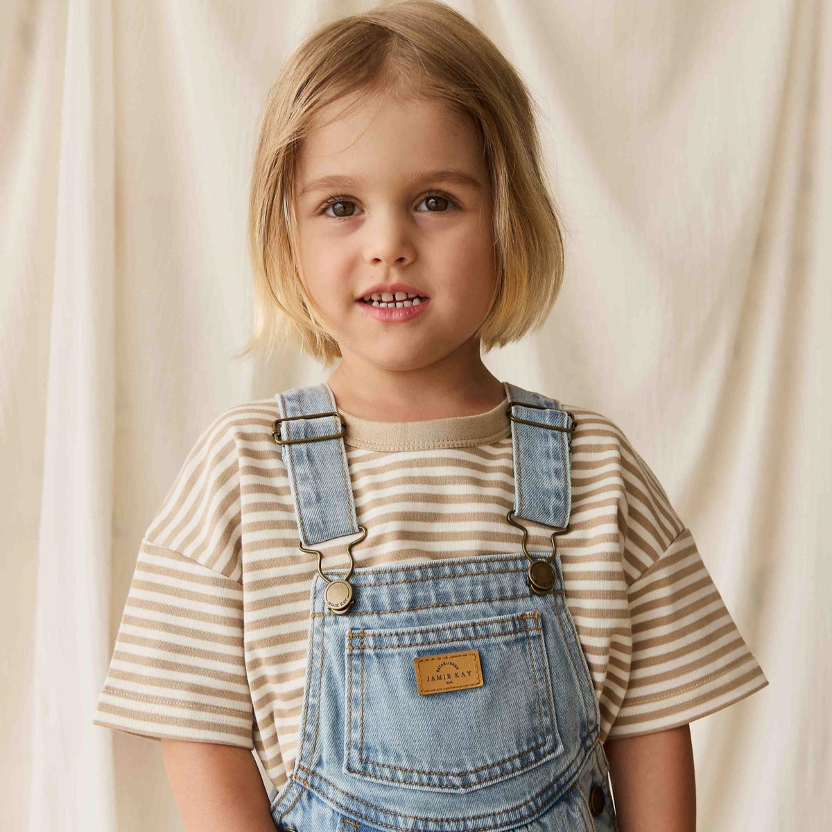 Pima Cotton Wesley Tee (Brioche/Cloud)