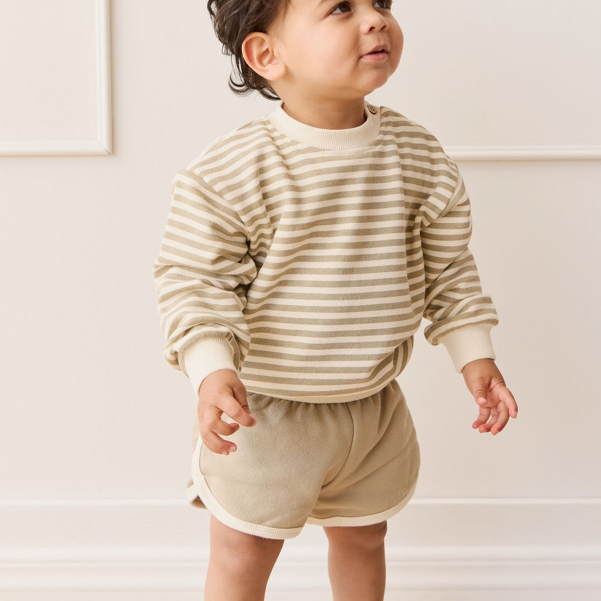 Peyton Sweatshirt (Sandy Brown/Cloud Stripe)