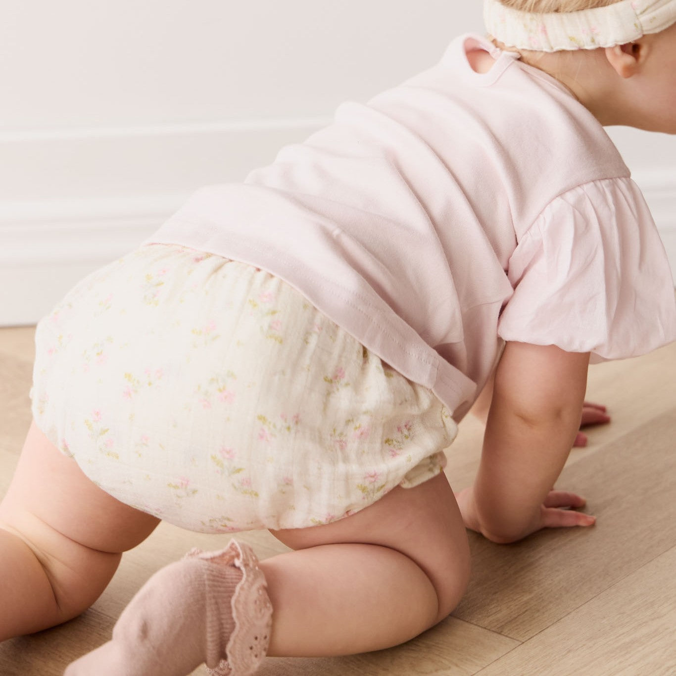 Muslin Frill Bloomer (Emelia Pink)