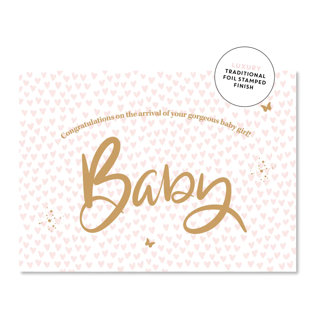 Baby Hearts Pink Greeting Card