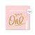 One Bday Gold Pink Small Greeting Card