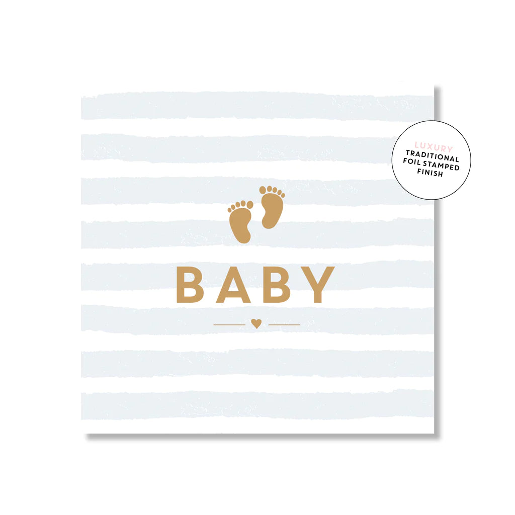 Stripey Baby Boy Small Greeting Card