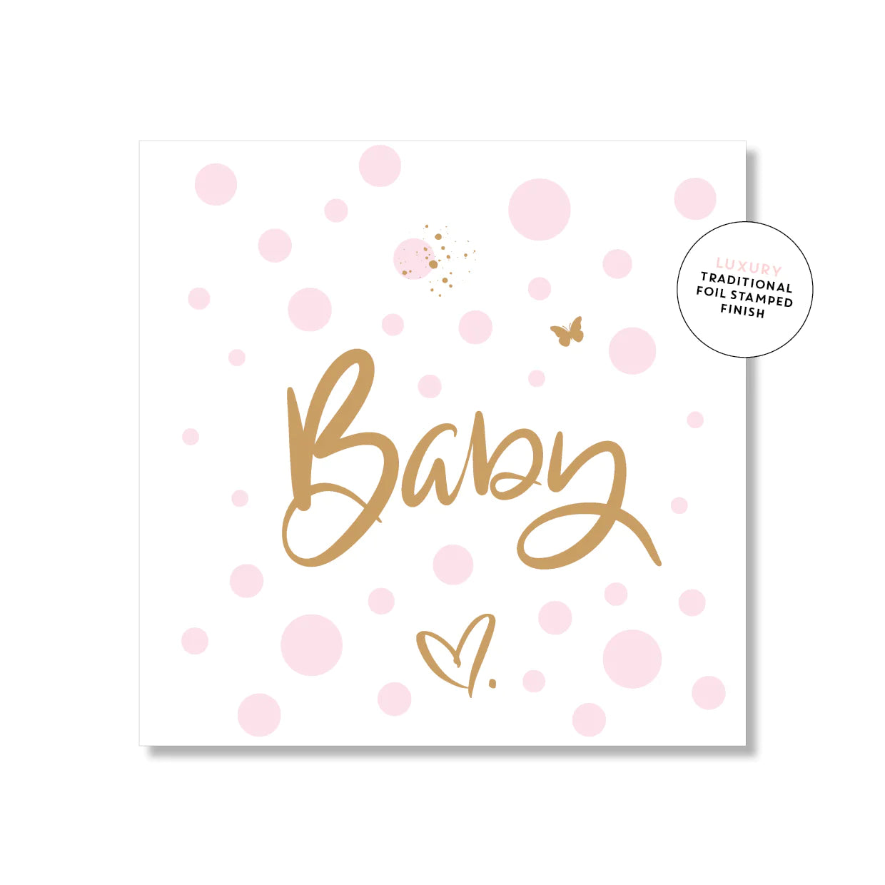 Spotty Baby Girl Small Greeting Card