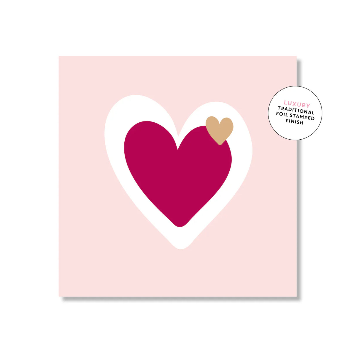 Triple Heart Small Greeting Card