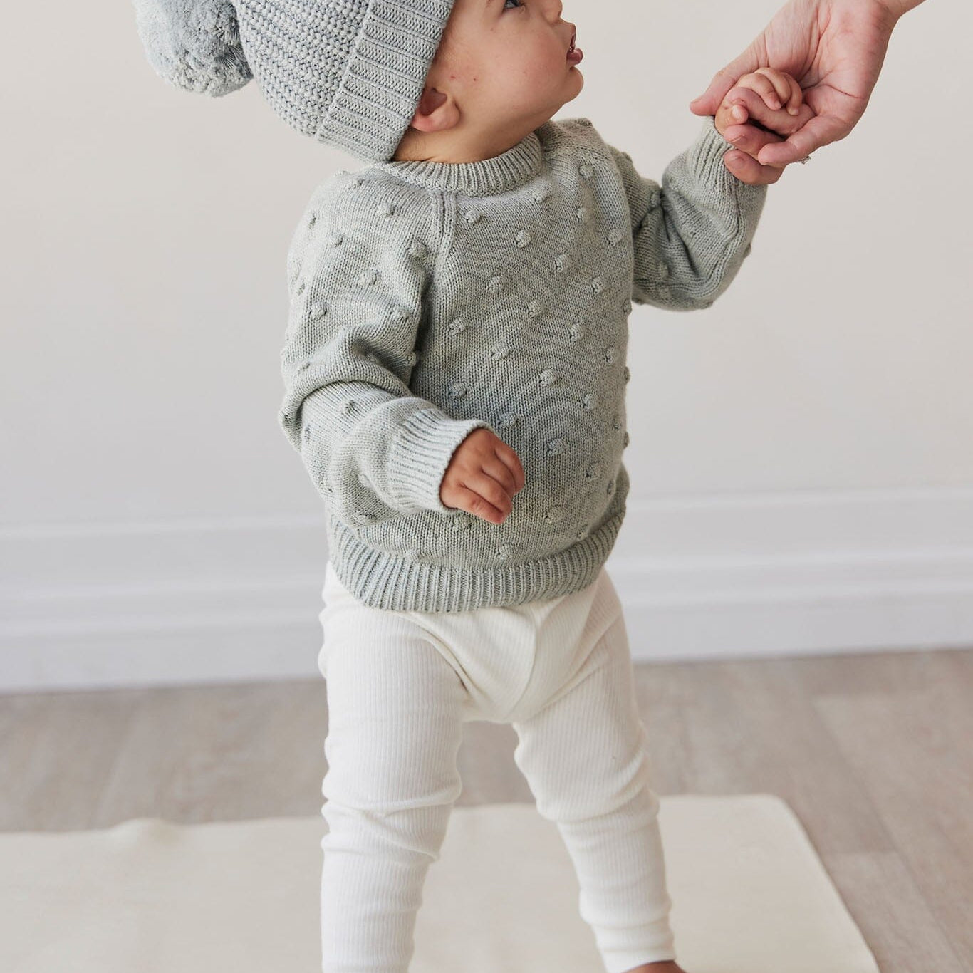 Dotty Knit Jumper - Mist Fleck