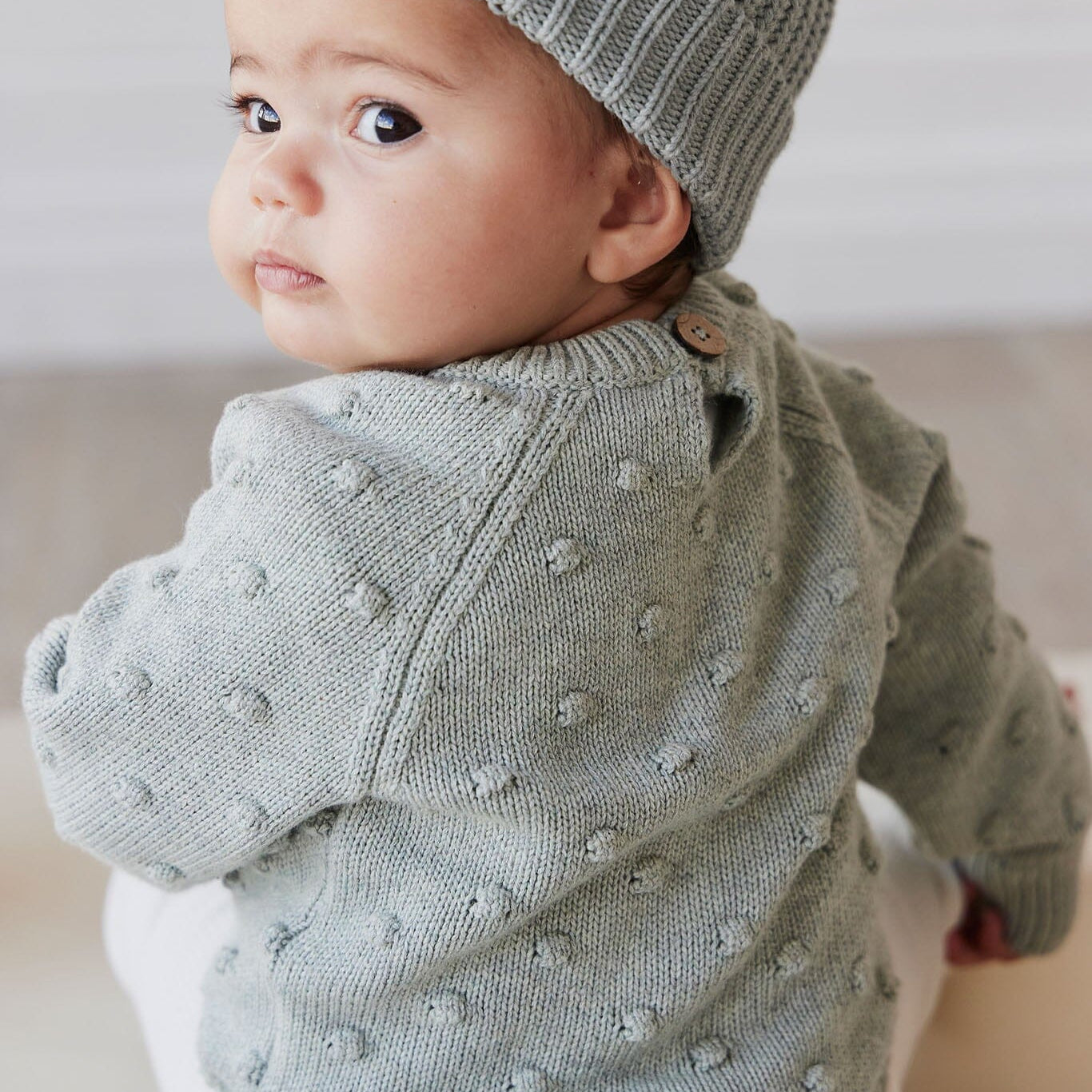 Dotty Knit Jumper - Mist Fleck