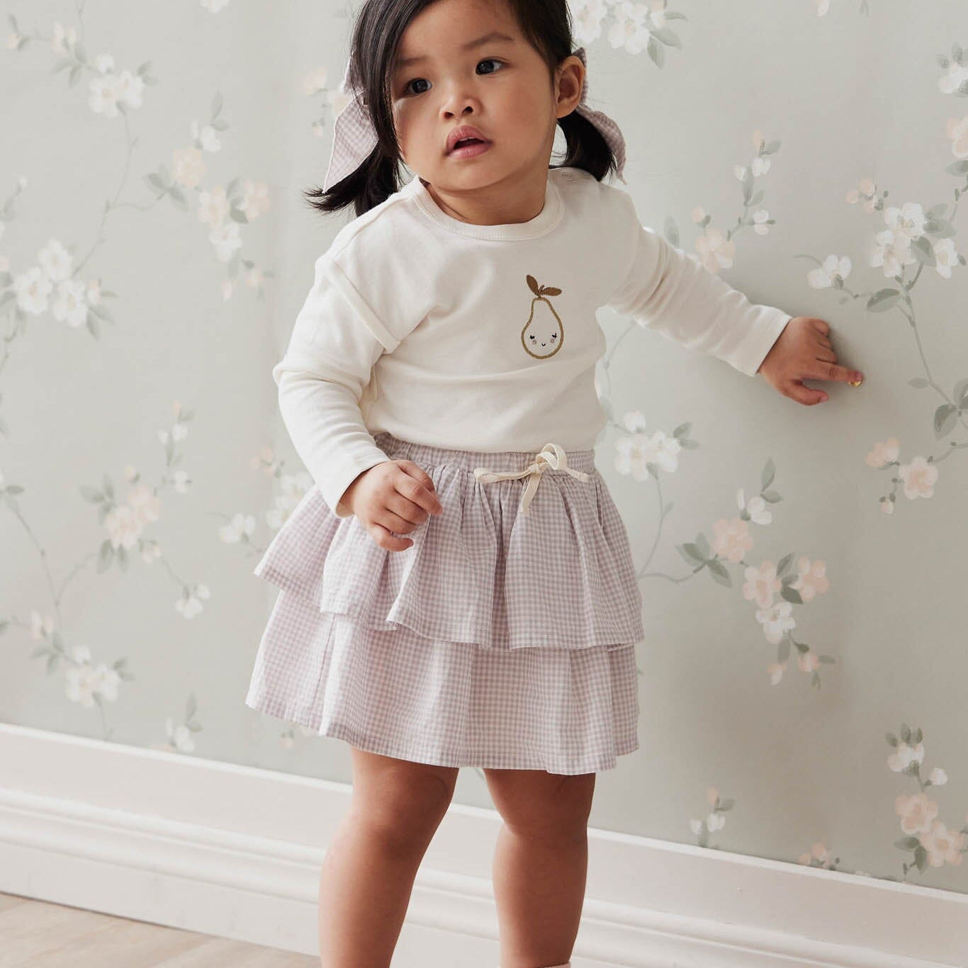 Heidi Skirt - Gingham Lilac