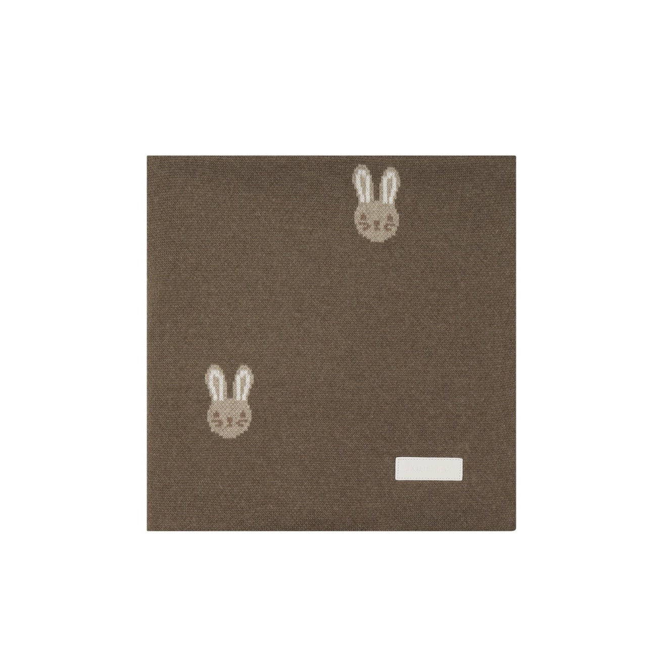 Bunny Knitted Blanket - Sepia Marle