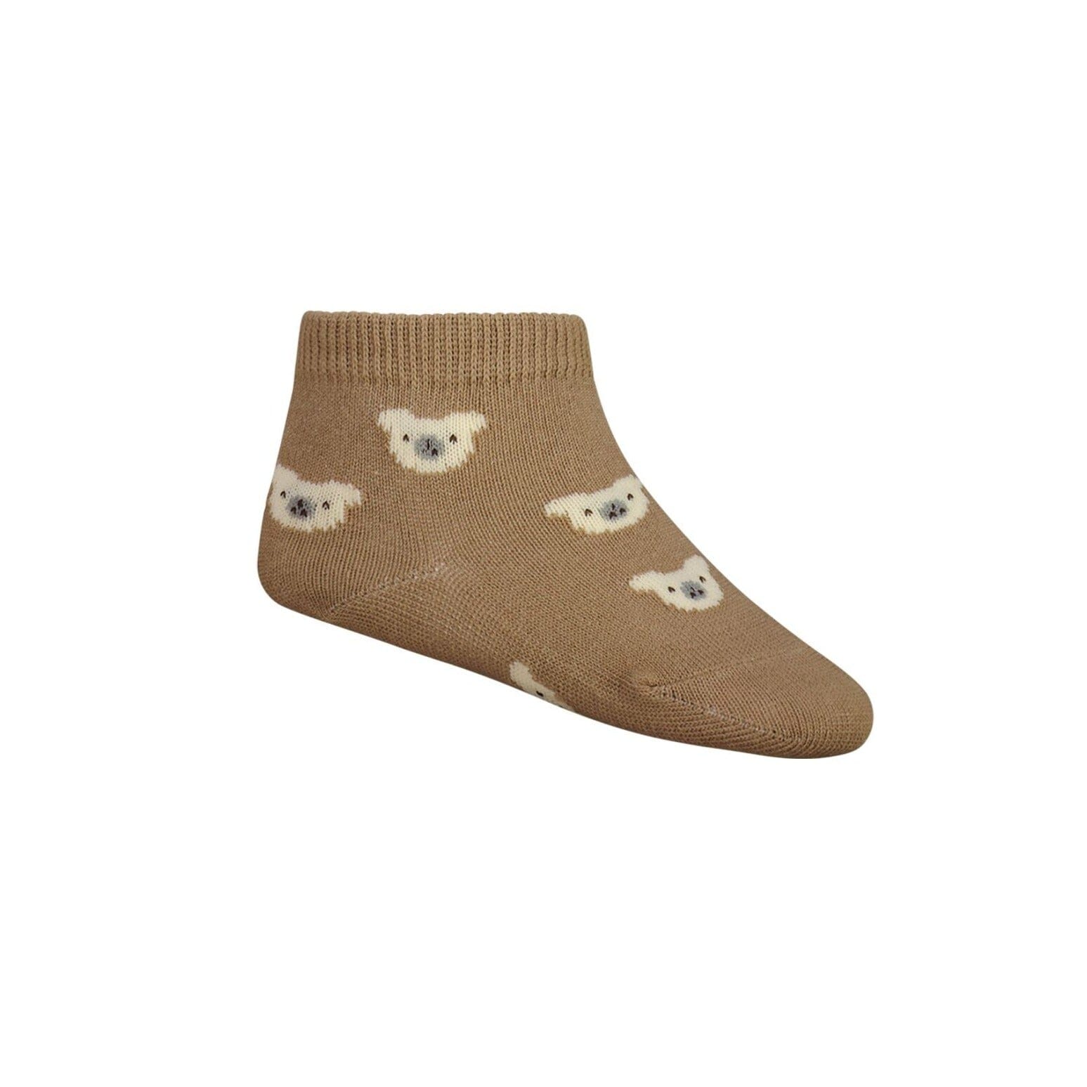 Bear Ankle Socks - Caramel Cream