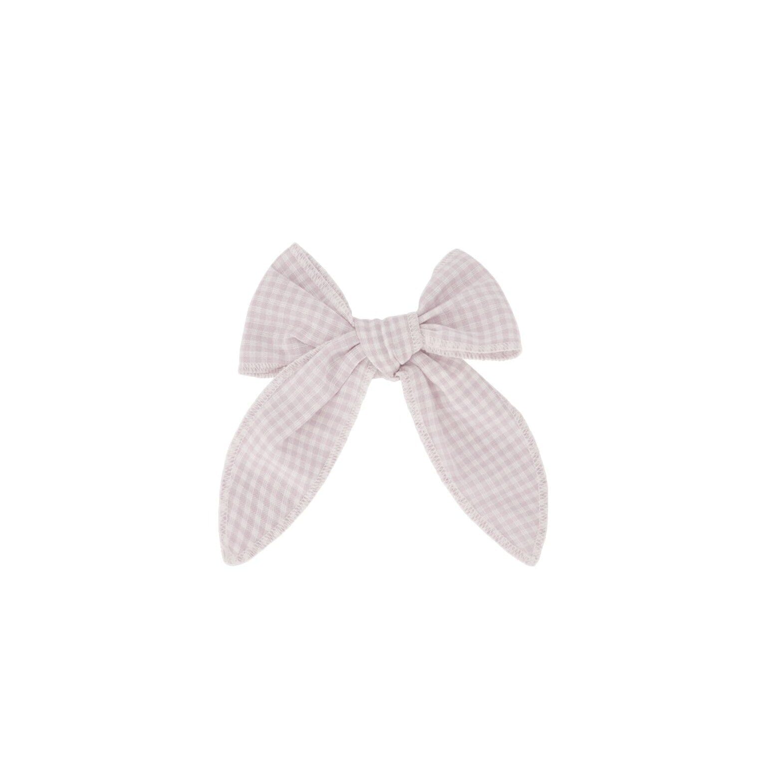 Gingham Lilac Bow