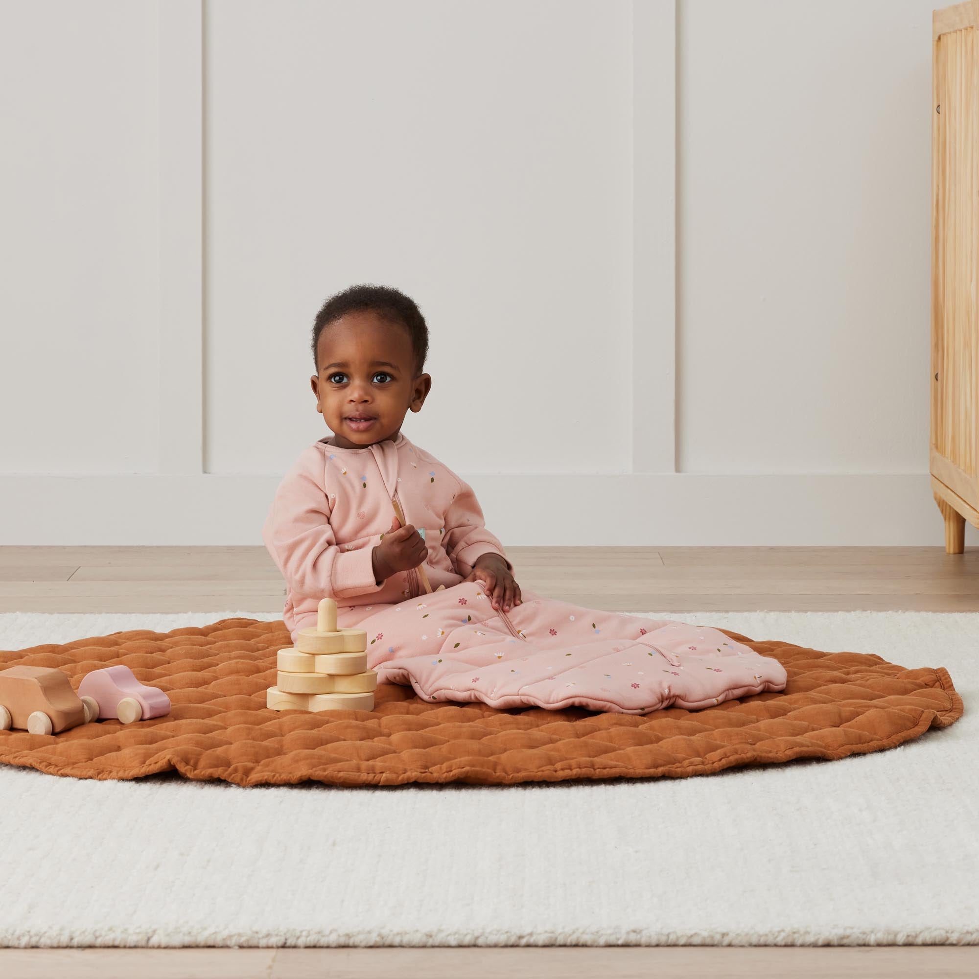 Jersey Sleeping Bag Sleeved 3.5 tog (Daisies)