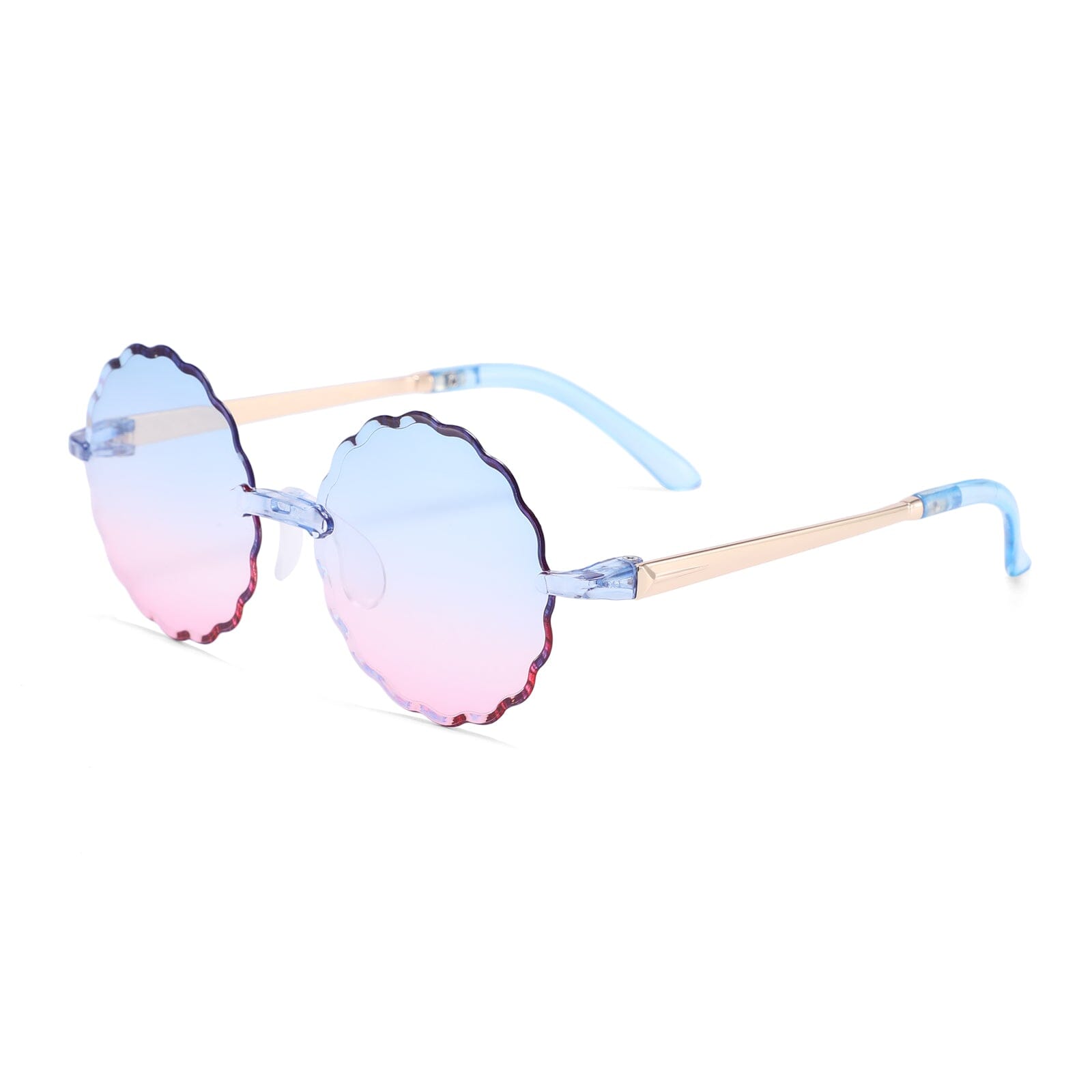 Scallop Sunglasses (Pink/Blue)