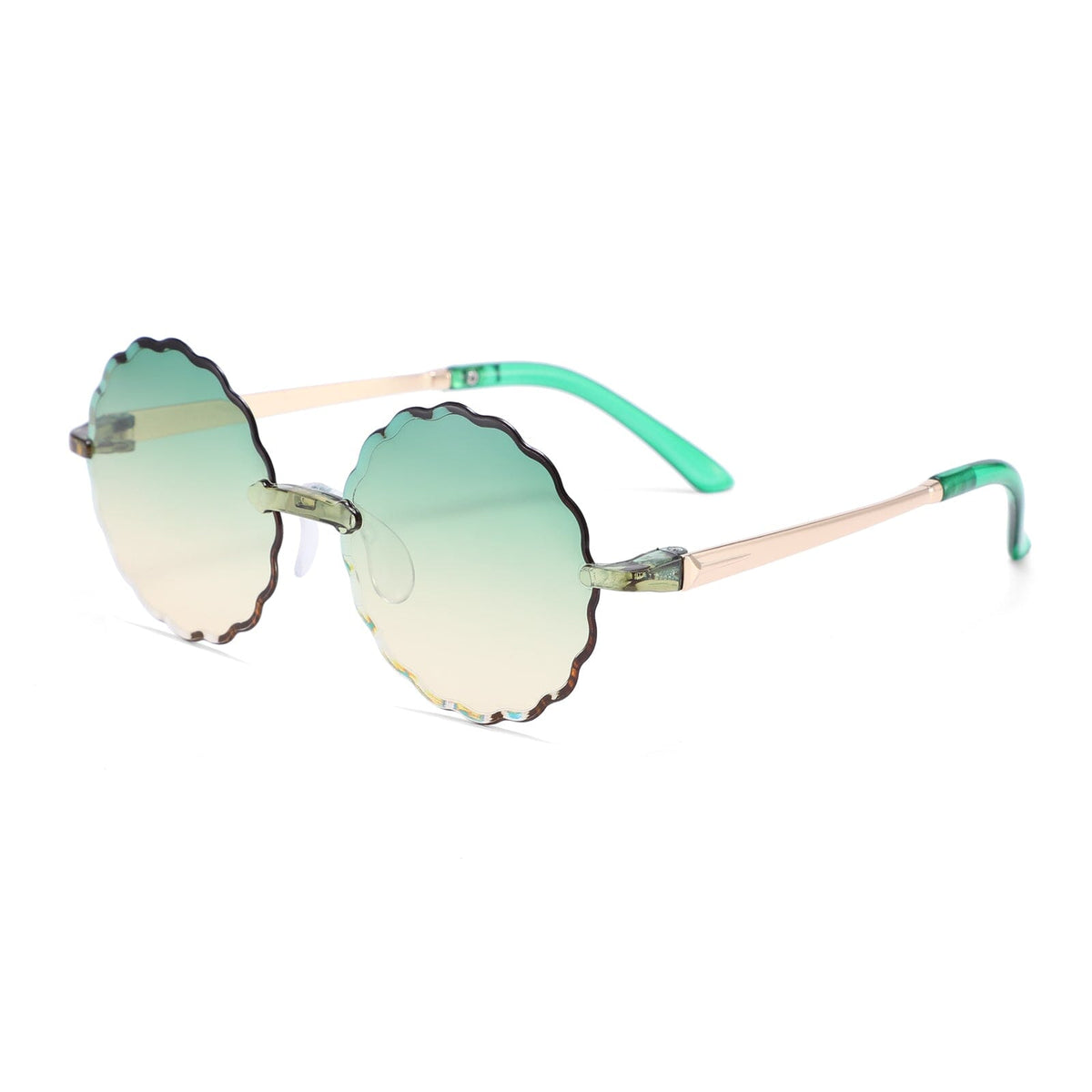 Scallop Sunglasses (Green/Yellow)