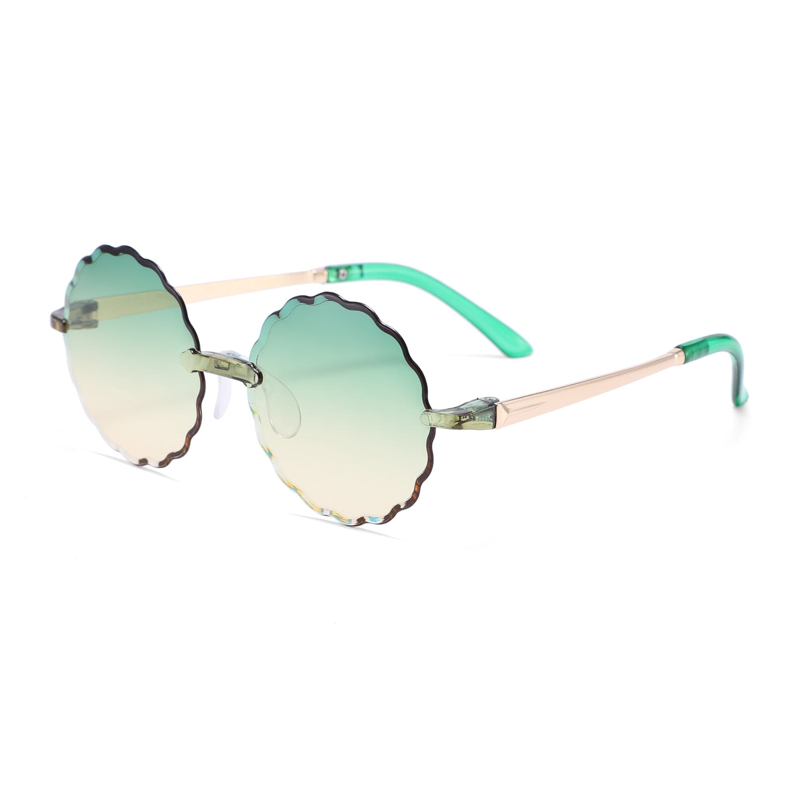 Scallop Sunglasses (Green/Yellow)