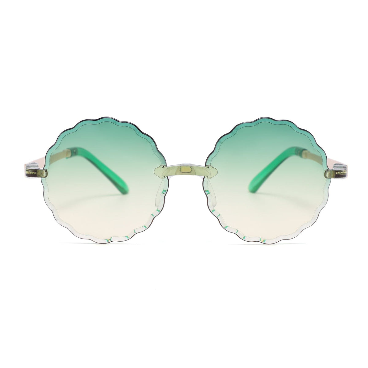 Scallop Sunglasses (Green/Yellow)