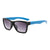 Retro Bold Sunglasses (Black/Blue)