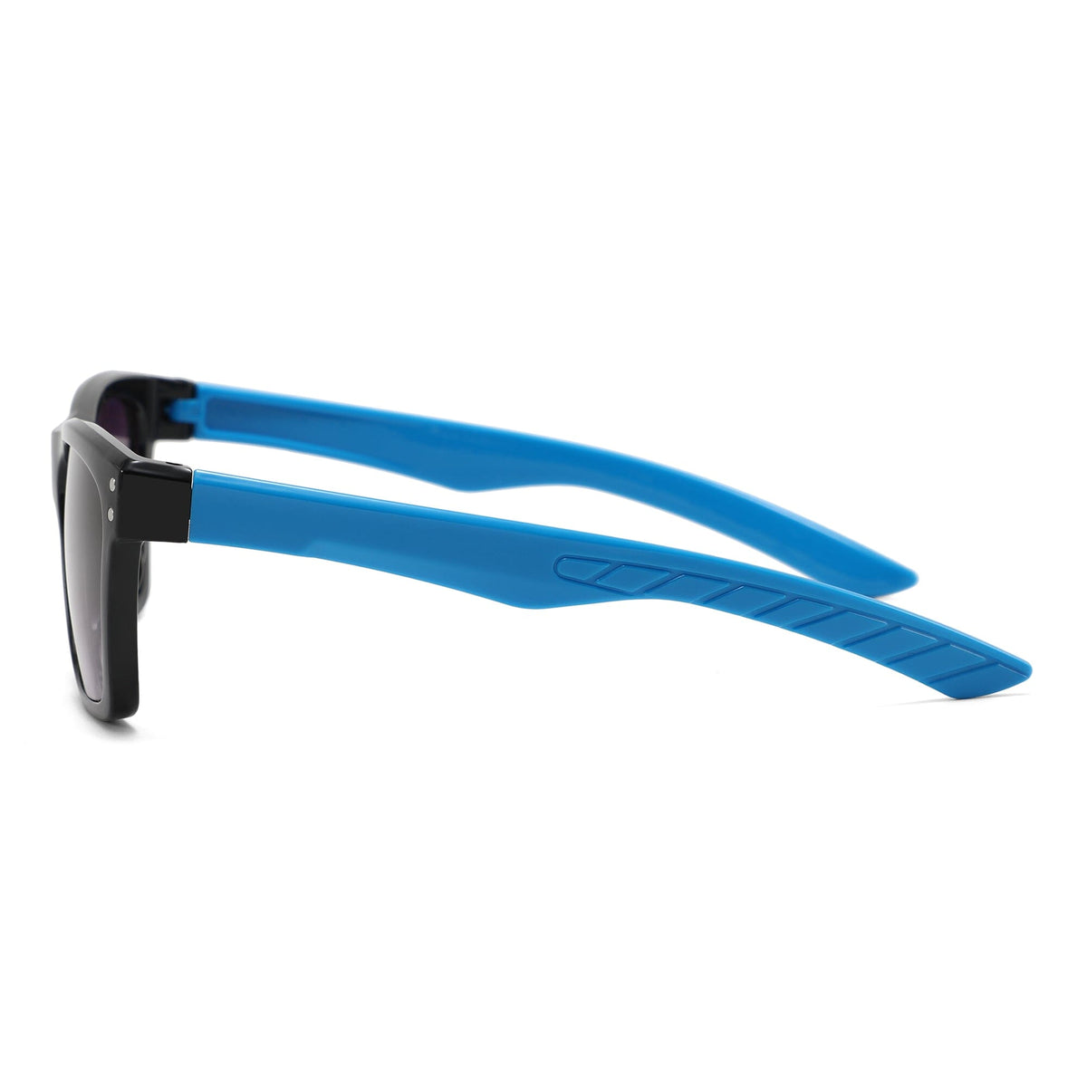 Retro Bold Sunglasses (Black/Blue)
