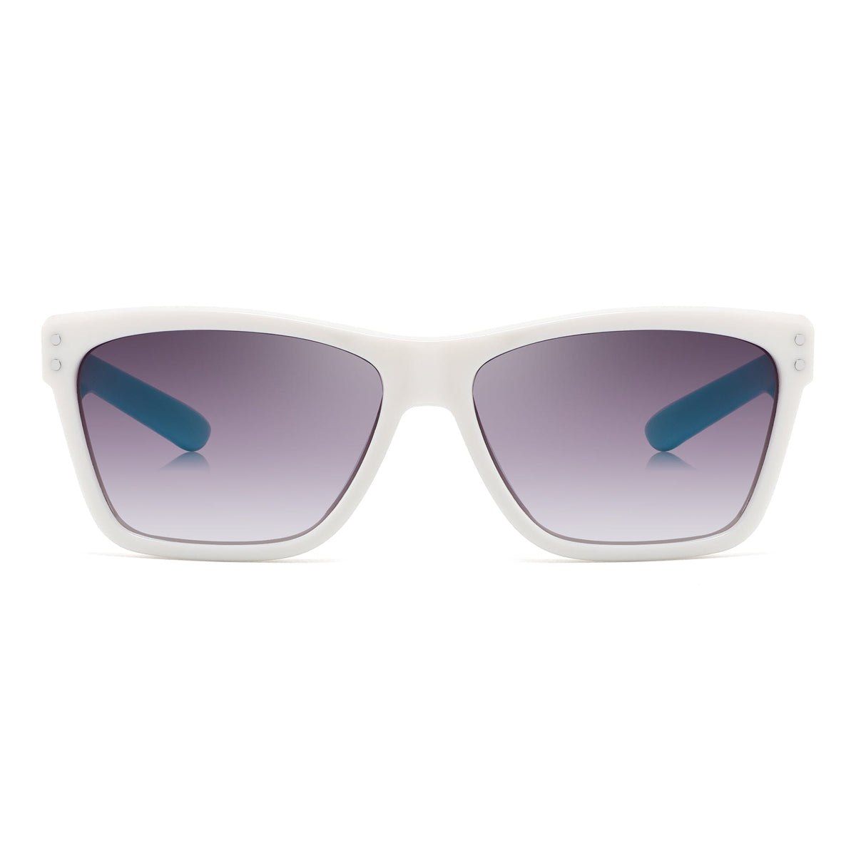 Retro Bold Sunglasses (White/Blue)