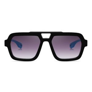 Miami Dude Sunglasses (Black/Blue)