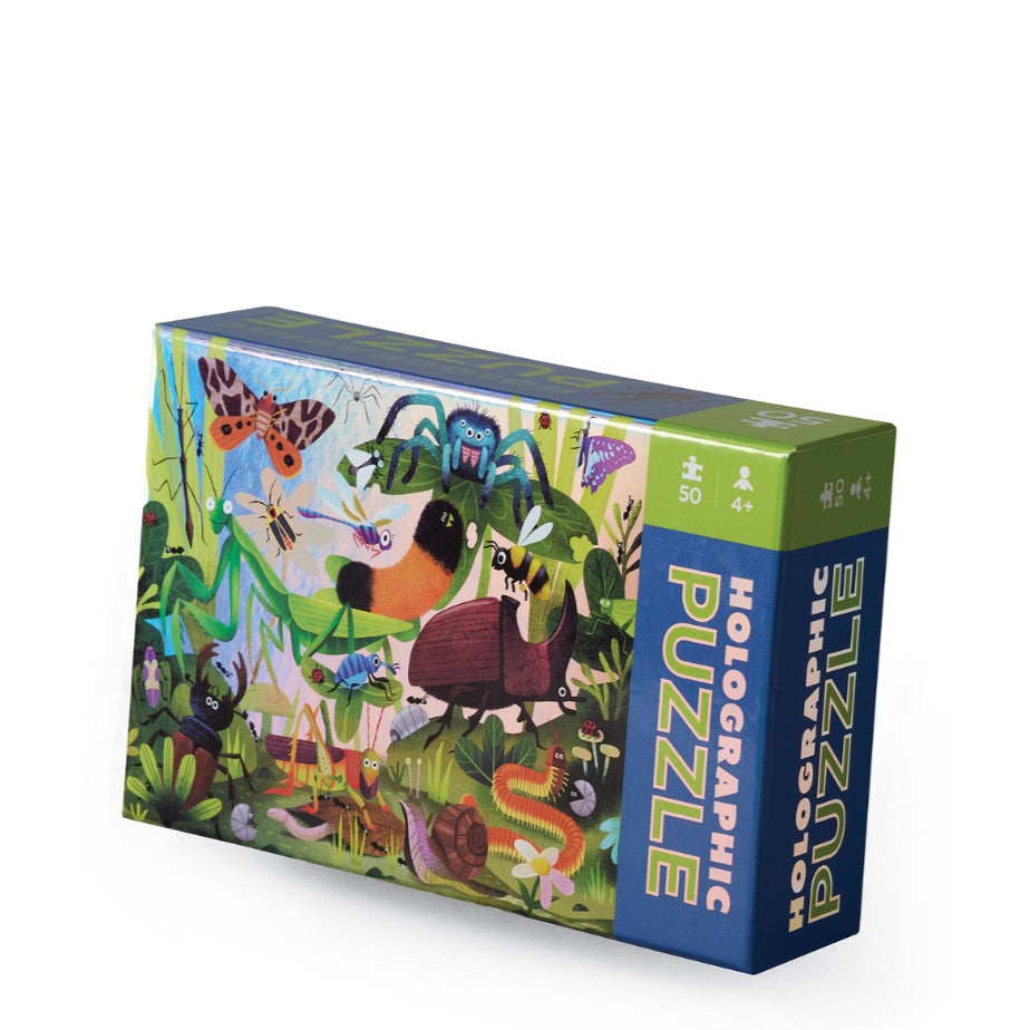 Holographic Puzzle 50 Piece - Backyard Bugs