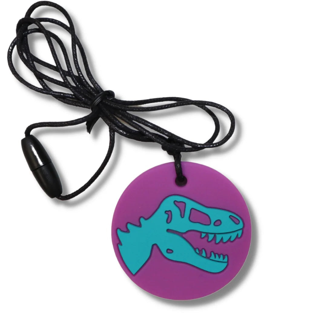 Purple Dino Chew Pendant