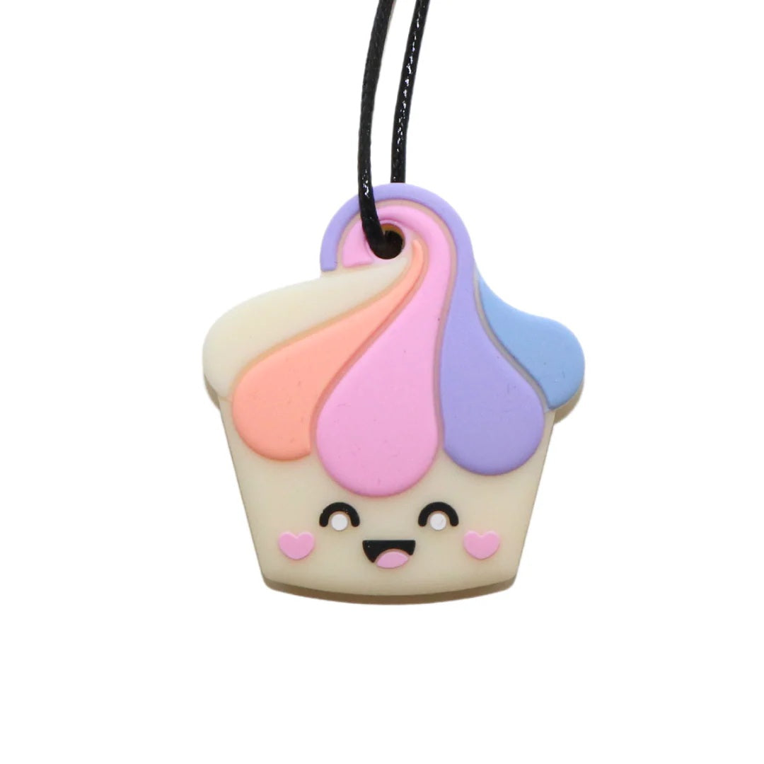 Pastel Cupcake Chew Pendant