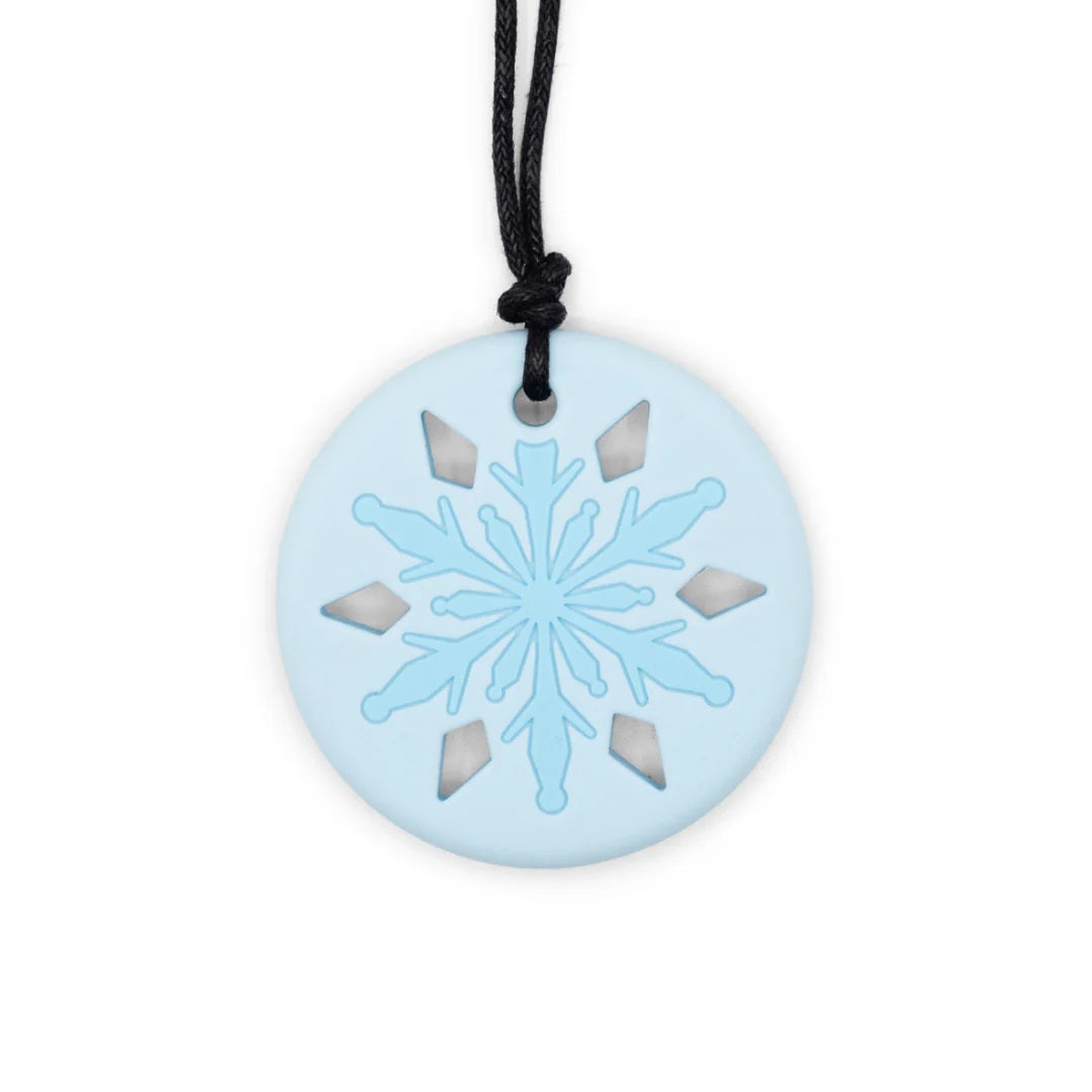 Blue Snowflake Chew Pendant