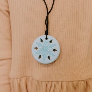 Blue Snowflake Chew Pendant