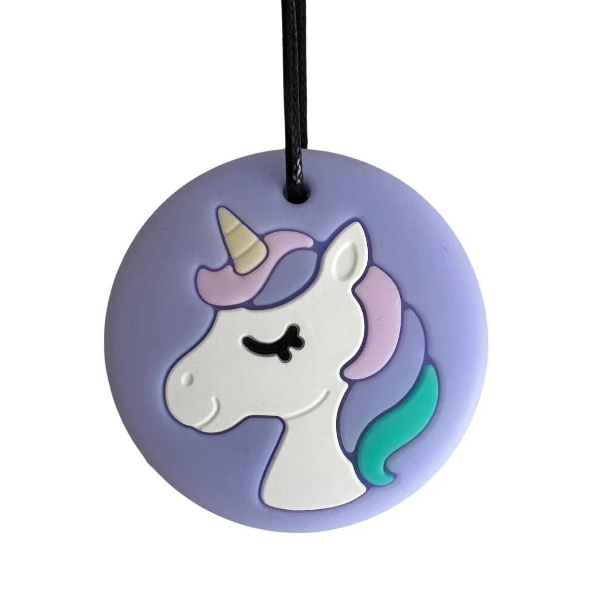 Purple Unicorn Chew Pendant