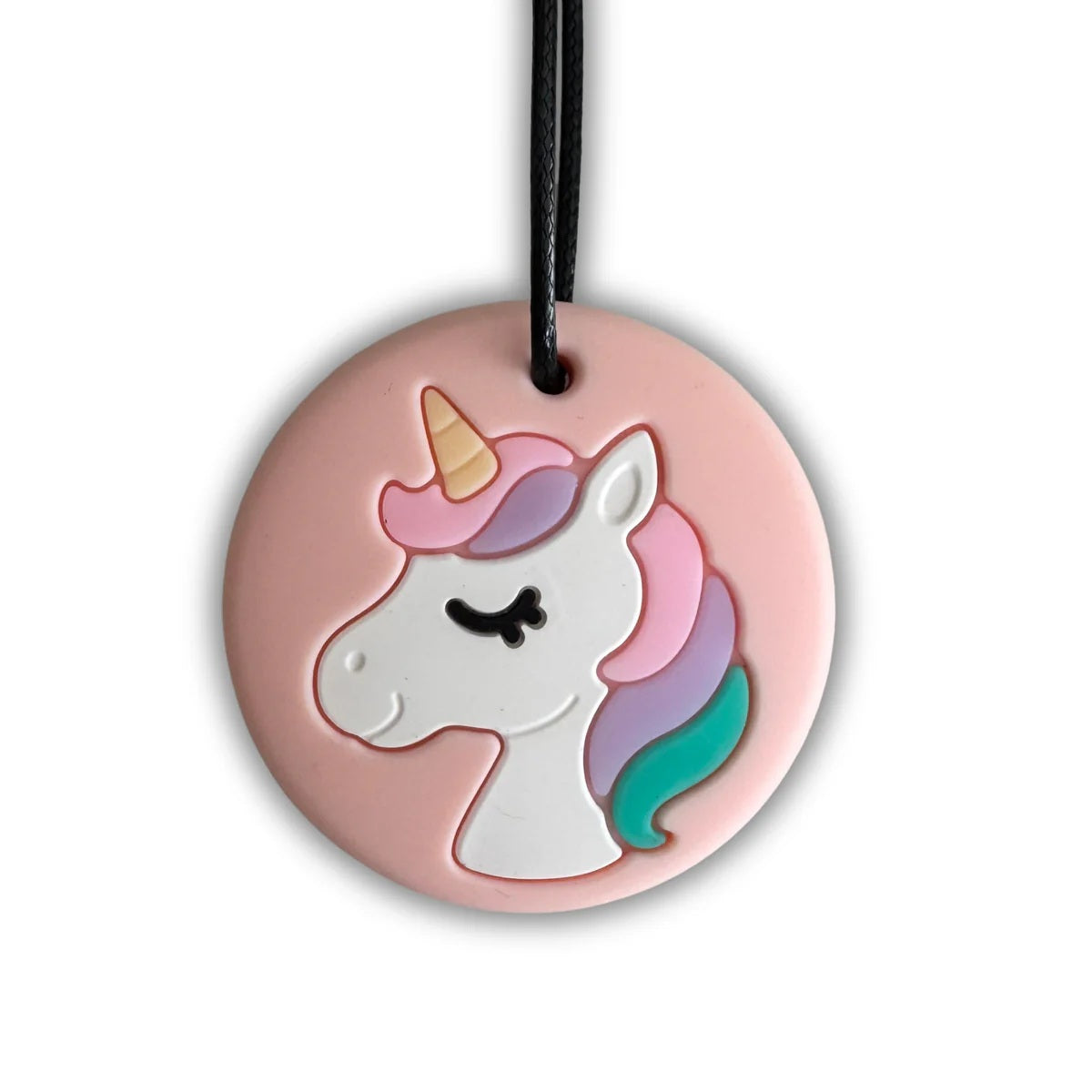 Peach Unicorn Chew Pendant
