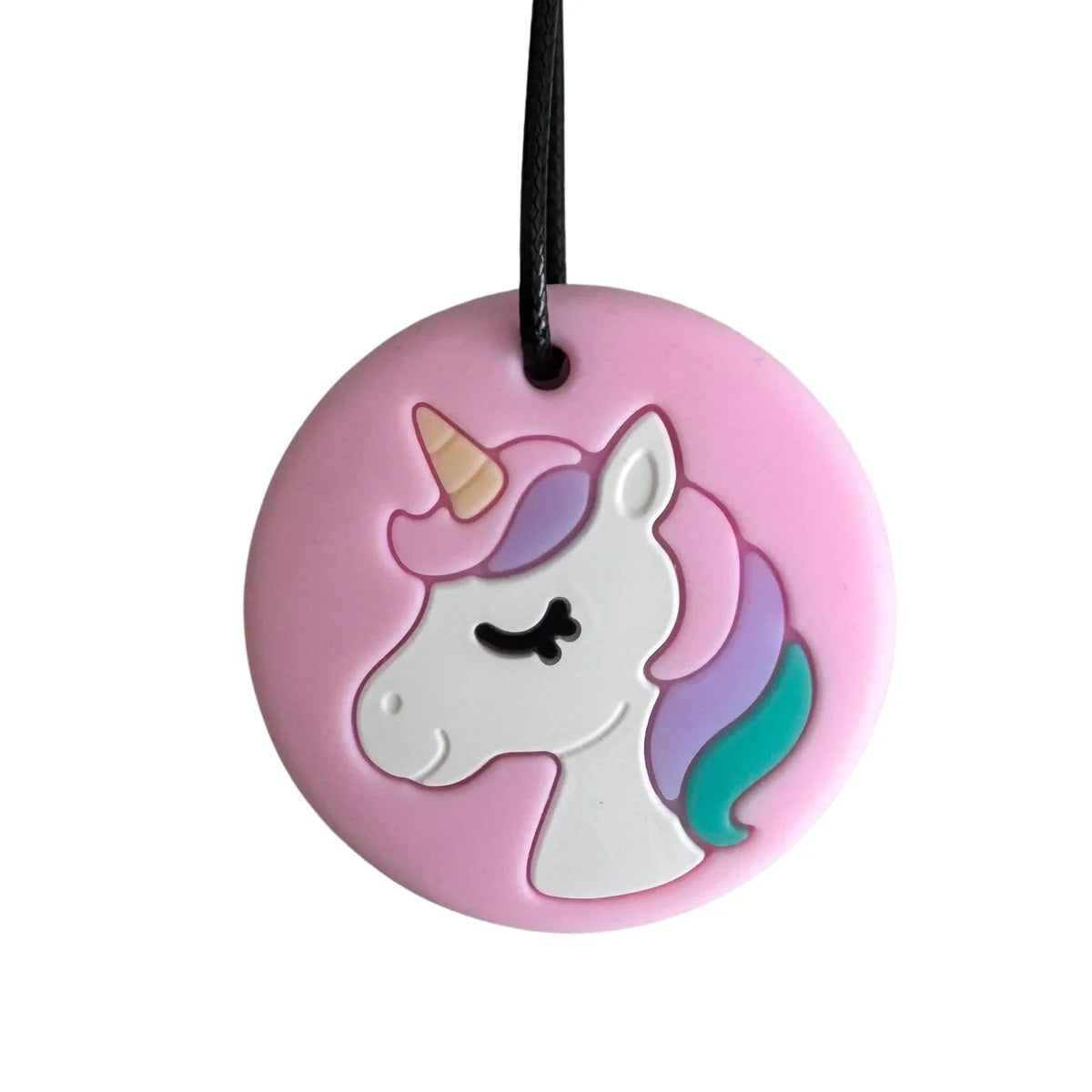 Pink Unicorn Chew Pendant