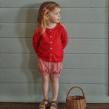 Piper Cardigan (Raspberry Red Pointelle)