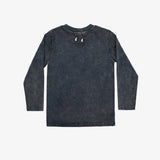 Navy Wash Burger LS Tee