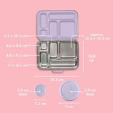 Five Compartment Leakproof Stainless Steel Lunchbox (Soft Lilac)